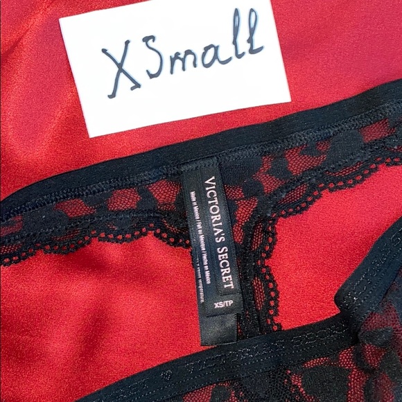 VS V-String Very Sexy Thong Panty Lace Mesh XS - Picture 3 of 5